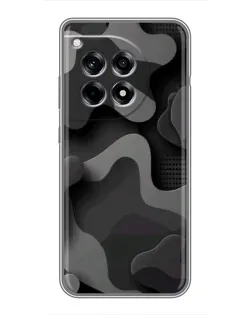 Чехол для OnePlus 12 Pro с картинкой «Темный абстрактный камуфляж»
