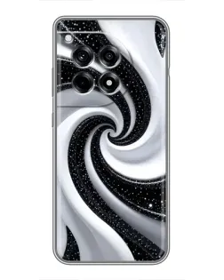 Чехол для OnePlus 12 Pro с картинкой «Черно-белая спираль»