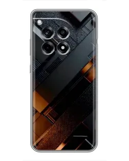Чехол для OnePlus 12 Pro с картинкой «Черные геометрические блоки»