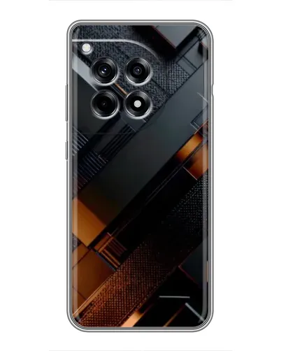 Чехол для OnePlus 12 Pro с картинкой «Черные геометрические блоки»