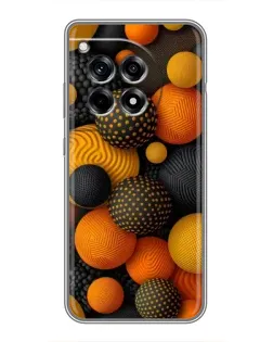 Чехол для OnePlus 12 Pro с картинкой «Объемные оранжевые сферы»