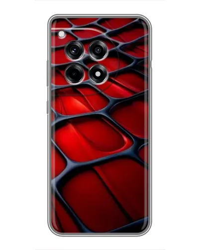 Чехол для OnePlus 12 Pro с картинкой «Красная глянцевая сетка»