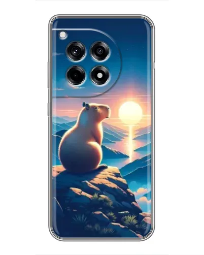 Чехол для OnePlus 12 Pro с картинкой «Закат солнца с капибарой» Чехол для OnePlus 12 Pro с картинкой «Закат солнца с капибарой»