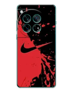 Чохол для OnePlus 12 з картинкою «Червоні бризки Nike»