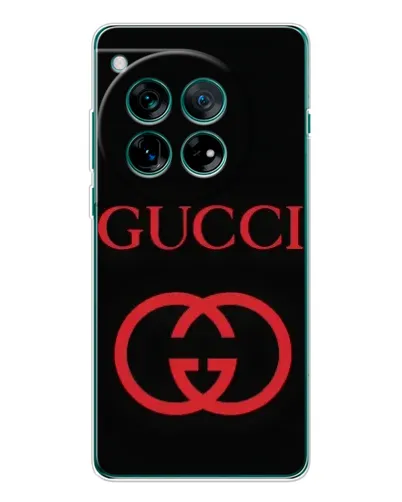 Чехол для OnePlus 12 с картинкой «Gucci — красный логотип»