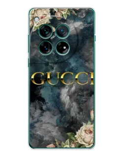 Чехол для OnePlus 12 с картинкой «Абстрактные цветы Gucci»