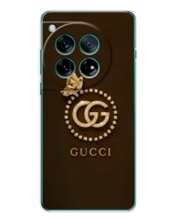 Чехол для OnePlus 12 с картинкой «Gucci — золотая бабочка»