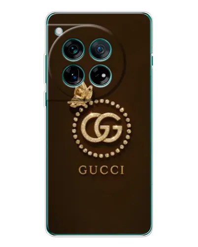 Чехол для OnePlus 12 с картинкой «Gucci — золотая бабочка»