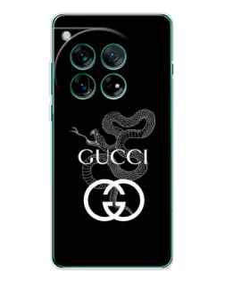 Чехол для OnePlus 12 с картинкой «Gucci — серебряная змея»