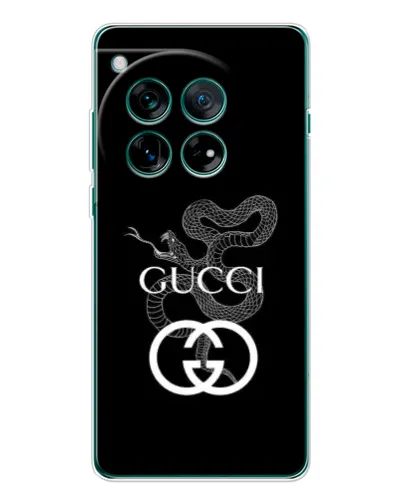 Чехол для OnePlus 12 с картинкой «Gucci — серебряная змея»