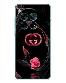 Чехол для OnePlus 12 с картинкой «Gucci — неоновая роза»