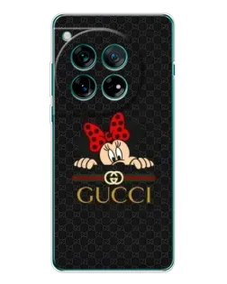 Чехол для OnePlus 12 с картинкой «Минни Маус Gucci — черный»