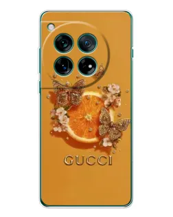 Чохол для OnePlus 12 з картинкою «Gucci — золоті метелики» Чохол для OnePlus 12 з картинкою «Gucci — золоті метелики»
