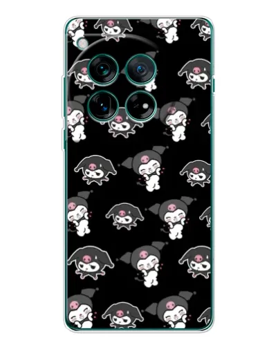 Чохол для OnePlus 12 з картинкою «Чорний паттерн Kuromi»