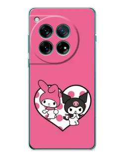 Чехол для OnePlus 12 с картинкой «Kuromi и My Melody»