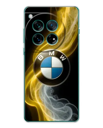 Чехол для OnePlus 12 с картинкой «Золотистый дым BMW»
