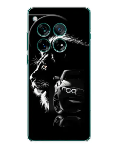 Чехол для OnePlus 12 с картинкой «BMW и лев»