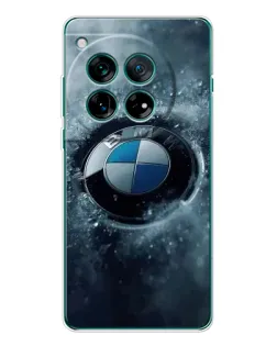 Чехол для OnePlus 12 с картинкой «Логотип BMW — лед»