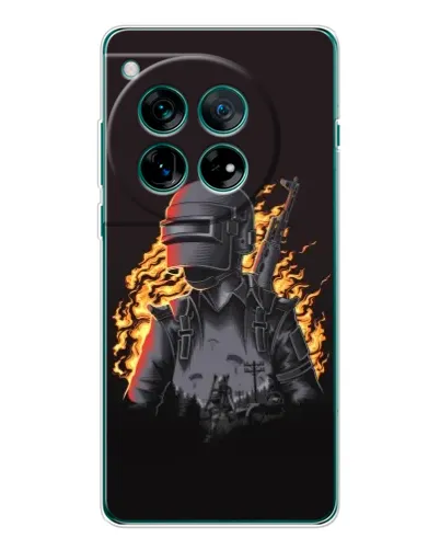 Чехол для OnePlus 12 с картинкой «PUBG — огненный силуэт» Чехол для OnePlus 12 с картинкой «PUBG — огненный силуэт»