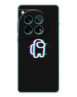 Чехол для OnePlus 12 с картинкой «Among Us неон»