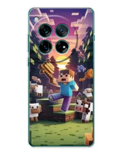 Чехол для OnePlus 12 с картинкой «Стив на ферме» Чехол для OnePlus 12 с картинкой «Стив на ферме»