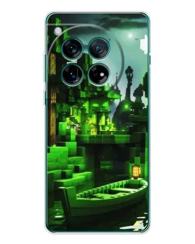 Чехол для OnePlus 12 с картинкой «Minecraft лесной пейзаж»