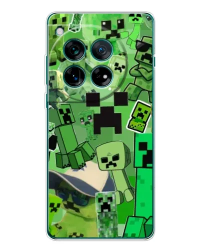 Чехол для OnePlus 12 с картинкой «Криперы Minecraft»