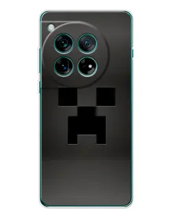 Чехол для OnePlus 12 с картинкой «Черный крипер градиент»