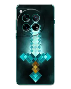 Чехол для OnePlus 12 с картинкой «Алмазный меч неон»
