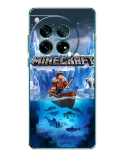 Чехол для OnePlus 12 с картинкой «Minecraft ледяной мир»