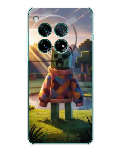 Чехол для OnePlus 12 с картинкой «Крипер в свитере»