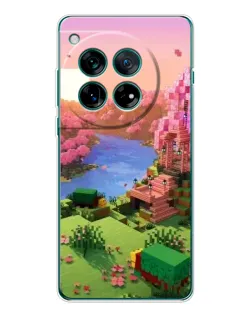 Чехол для OnePlus 12 с картинкой «Розовое дерево Minecraft»