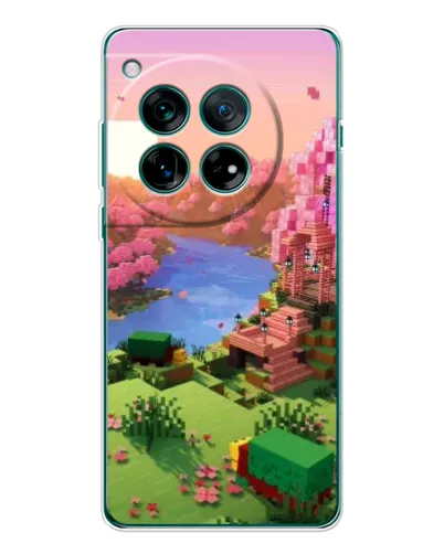 Чехол для OnePlus 12 с картинкой «Розовое дерево Minecraft»