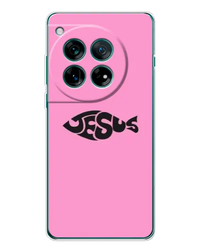 Чохол для OnePlus 12 з картинкою «Рожевий символ Jesus»