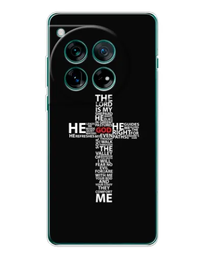 Чехол для OnePlus 12 с картинкой «Текстовый крест» Чехол для OnePlus 12 с картинкой «Текстовый крест»