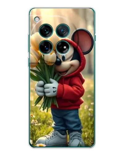 Чехол для OnePlus 12 с картинкой «Микки с тюльпанами»