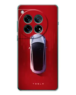 Чехол для OnePlus 12 с картинкой «Tesla Top View»