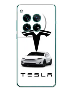 Чехол для OnePlus 12 с картинкой «Tesla White Style»