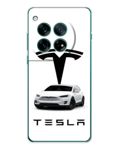 Чехол для OnePlus 12 с картинкой «Tesla White Style»