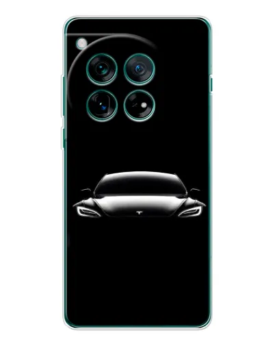 Чехол для OnePlus 12 с картинкой «Фары Tesla Night»