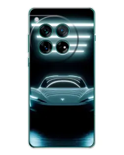 Чехол для OnePlus 12 с картинкой «Tesla в неоне»