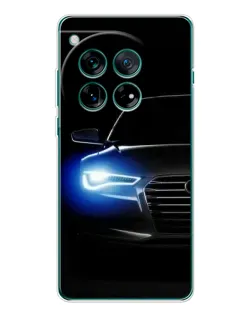 Чехол для OnePlus 12 с картинкой «Неоновый взгляд Audi»