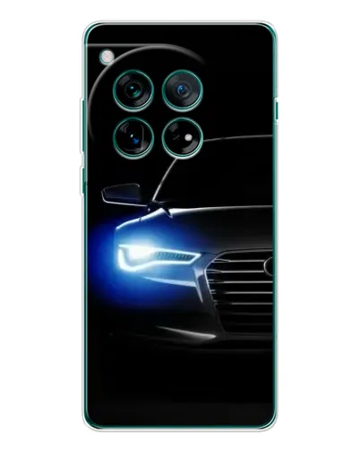 Чехол для OnePlus 12 с картинкой «Неоновый взгляд Audi»