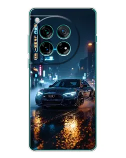 Чехол для OnePlus 12 с картинкой «Ночной город и Audi»