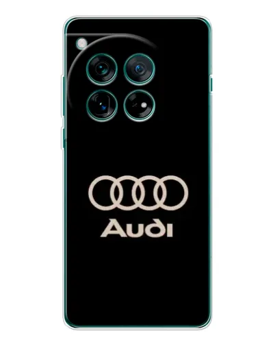Чехол для OnePlus 12 с картинкой «Audi — золотой логотип»