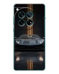 Чехол для OnePlus 12 с картинкой «Lamborghini золотые линии»
