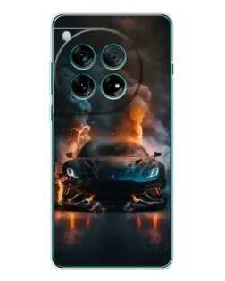 Чехол для OnePlus 12 с картинкой «Lamborghini дымная эстетика»