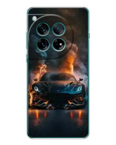 Чехол для OnePlus 12 с картинкой «Lamborghini дымная эстетика»