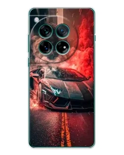 Чехол для OnePlus 12 с картинкой «Lamborghini красный дым»