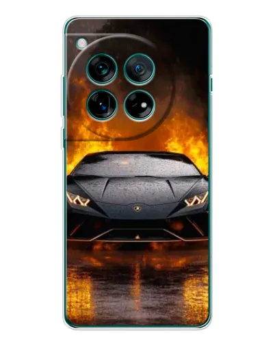 Чехол для OnePlus 12 с картинкой «Lamborghini в огне»